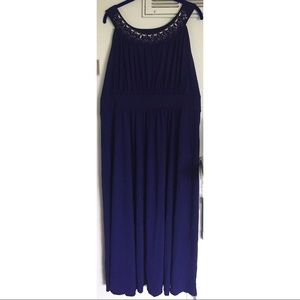 Beautiful Long Blue Formal Dress Sz 3X